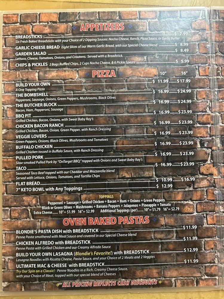 Blondie's Pizzeria & Pub Menu image 4